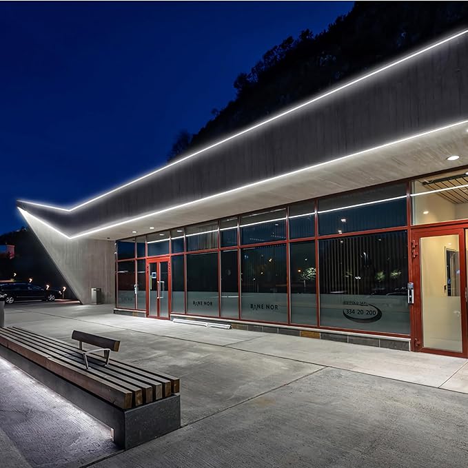 GZBtech Flexible LED Neon Rope Lights 16.4FT,AC 110-120V Waterproof Strip Light, 120 LEDs/M Cuttable Connectable Neon Lighting for Indoor Outdoor Home Decor/Commercial Building Use-Cold White 5M-HomvellaHome