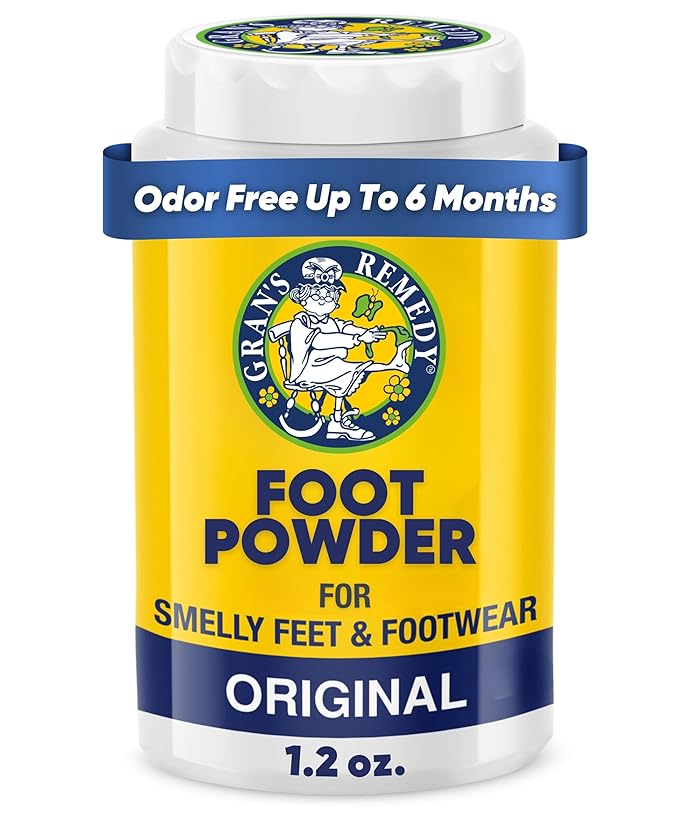 Gran's Remedy Shoe Deodorizer and Foot Powder for Smelly Feet - Effective Shoe Odor Eliminator in Travel Size - Absorbs Sweat and Moisture for Shoes and Feet - Unscented-HomvellaHome
