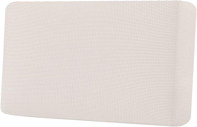 H.VERSAILTEX Super Stretch Individual Seat Cushion Covers Sofa Covers Couch Cushion Covers Slipcover Sets Thick Jacquard Textured Twill Fabric (1 Piece Loveseat Cushion Cover, Ivory)-HomvellaHome
