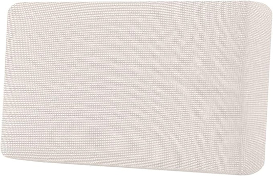 H.VERSAILTEX Super Stretch Individual Seat Cushion Covers Sofa Covers Couch Cushion Covers Slipcover Sets Thick Jacquard Textured Twill Fabric (1 Piece Loveseat Cushion Cover, Ivory)-HomvellaHome