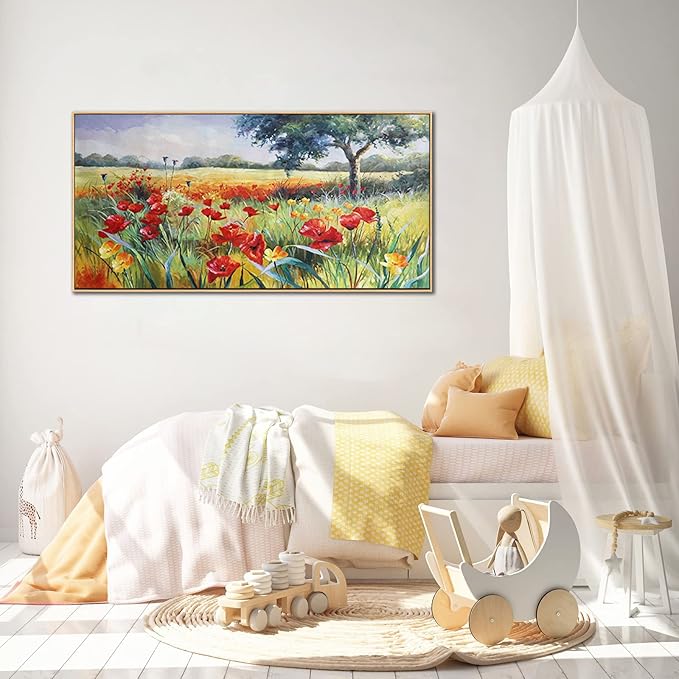 Green Tree Wall Art - Large Canvas for Living Room & Bedroom - Framed 24x48-HomvellaHome