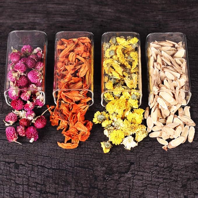 10 Pcs Glass Spice Jars - 8oz Empty Square Spice Storage Containers With Bamboo Airtight Lid and Labels - Thicken Small Glass canister for Kitchen Seasoning,Coffee Bean,Tea,Suger,Herbs-HomvellaHome