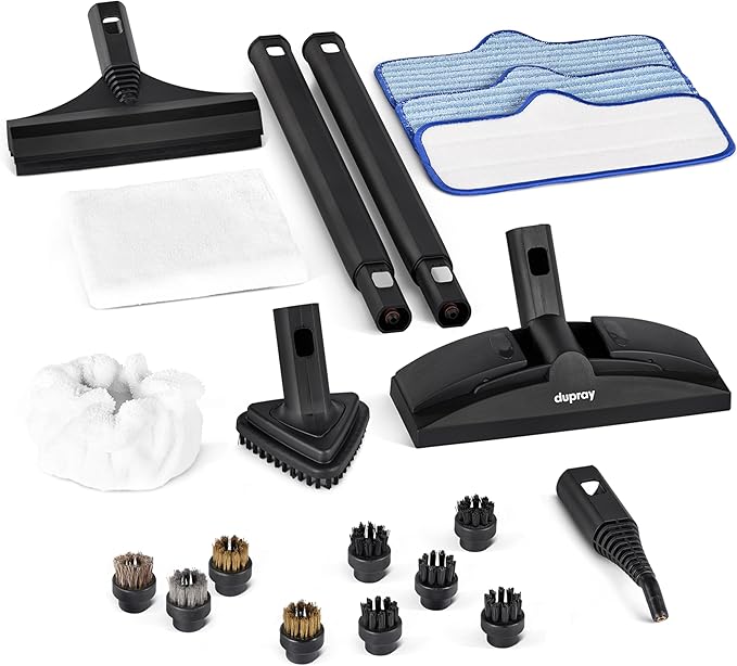 Dupray Neat Steam Cleaner with 20-piece Accesory Kit. For Multipurpose steam Cleaning Hardwood, Tile, Laminate and Sealed Floors, Couch, Furniture and more. *Kills 99.9% of Bacteria and Viruses-HomvellaHome