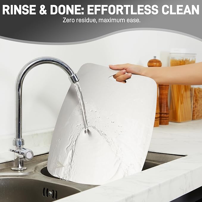 100% Pure Titanium Cutting Board, Non-Toxic Chopping Board For Kitchen, Rubber Mat, Double-Sided Pure Titanium Cutting Board for Kitchen (14"x10").-HomvellaHome