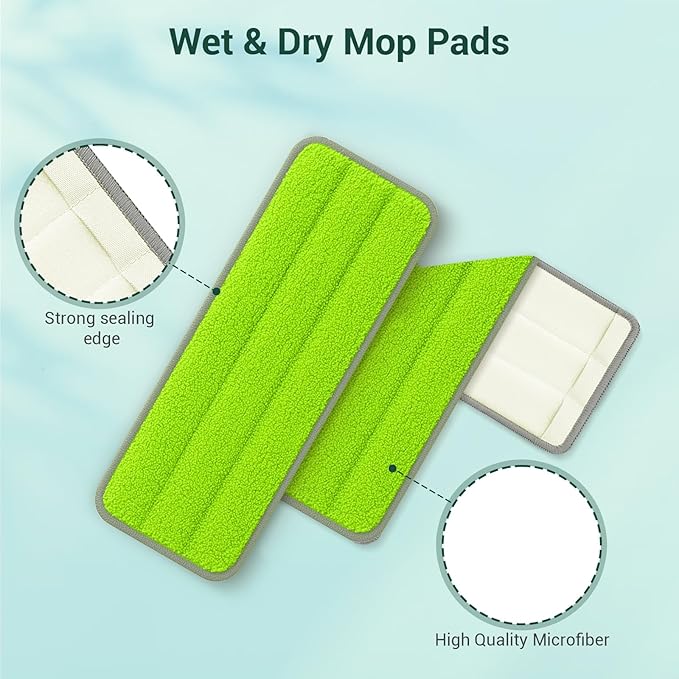 10Pcs Mop Replacement Pads,Compatible with Libman Rinse 'n Wring Mop Universal Mop Pads Mop Head Refills Washable Wet Mop,Compatible with Most 11-13” Size Mops-HomvellaHome