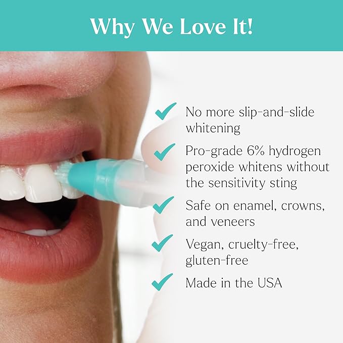 GLO Science Teeth Whitening Gel Pods – Safe, Effective Whitener with Silicon Brush, 6% Hydrogen Peroxide – Fastest Way to Whiter Teeth, Sensitivity Free – Mint Flavor (Pack of 5)-HomvellaHome