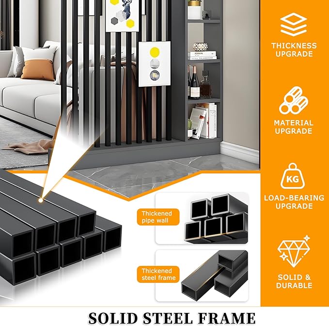 Wall Room Divider,Freestanding Room Divider with Shelves,Wood Room Divider Screen with Storage Cabinet, Wall Divider for Room Separation, for Home Office Decorative D 39.4×9.4×78.7in-HomvellaHome