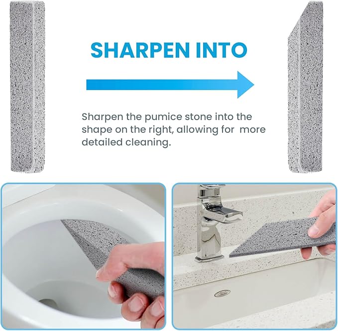 14 Pack Pumice Stone for Toilet Bowl Cleaning, Powerfully Cleans Hard Water Rings, for Cleaning Toilets, Bathtubs, Grills, Swimming Pools, Sinks-HomvellaHome