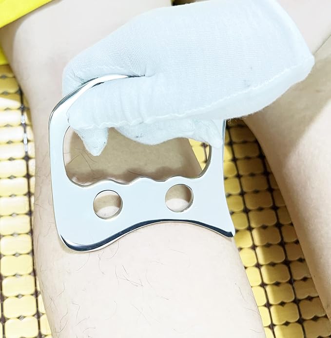Gua sha Tool gua sha Stainless Steel iastm Tool Gussha Massage Tool Muscle Scraping Tool for Soft Tissue Therapy and Reduce Arms,Back, Legs, Neck Muscle Pain(DN)………-HomvellaHome