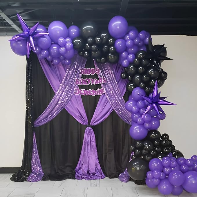 130pcs Purple Balloons Different Sizes 18" 12" 10" 5" Party Latex Balloons for Birthday Baby Shower Halloween Wedding Valentine's Day Party Bachelorette Decorations-HomvellaHome