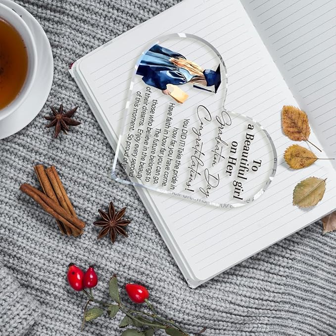 Graduation Gift 2025 Graduation Gifts Cool Graduation Gifts Gifts College Graduation Gifts Graduation Gifts For Her High School Graduation Gifts Personalized Graduation Gifts Acrylic Heart for Her-HomvellaHome
