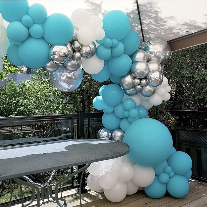 130pcs Teal Balloons Different Sizes 18" 12" 10" 5" Turquoise Blue Balloons for Boys Girls Baby Shower Wedding Anniversary Graduation Engagements Birthday Party Decorations-HomvellaHome