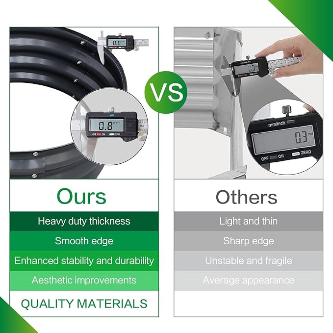 GARDMAX 2x2x1FT Galvanized Round Raised Garden Bed Kit, Metal Planter Boxes Outdoor with Easy Assembly, Large Garden Bed for Vegetables, Fruits, Flower, Herbs Dark Gray-HomvellaHome