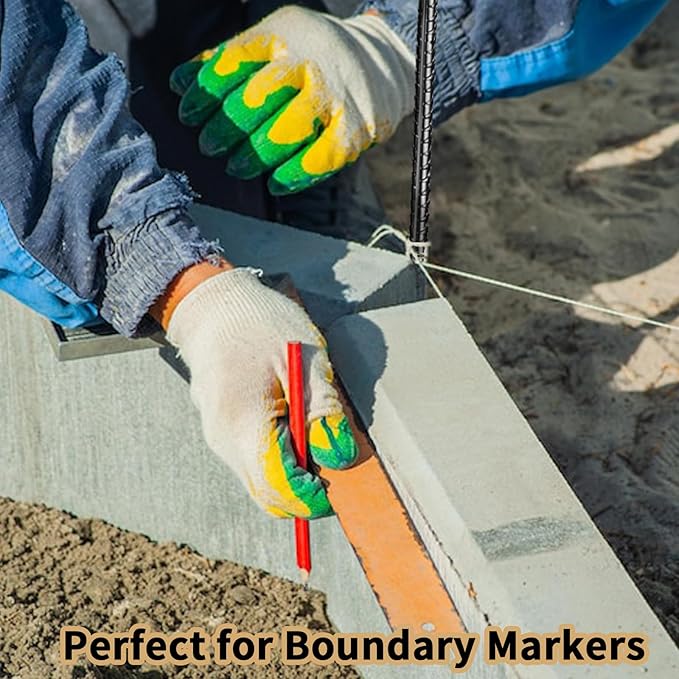 16 inches Rebar Stakes 18-Pack Heavy Duty Ground Stakes Rebar Spikes Garden Stakes Metal Steel Stake for Concrete and Timber Straight Black-HomvellaHome