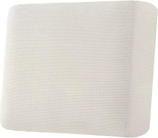 H.VERSAILTEX Super Stretch Individual Seat Cushion Covers Sofa Covers Couch Cushion Covers Slipcover Sets Thick Jacquard Textured Twill Fabric (1 Piece Chair Cushion Cover, Ivory)-HomvellaHome