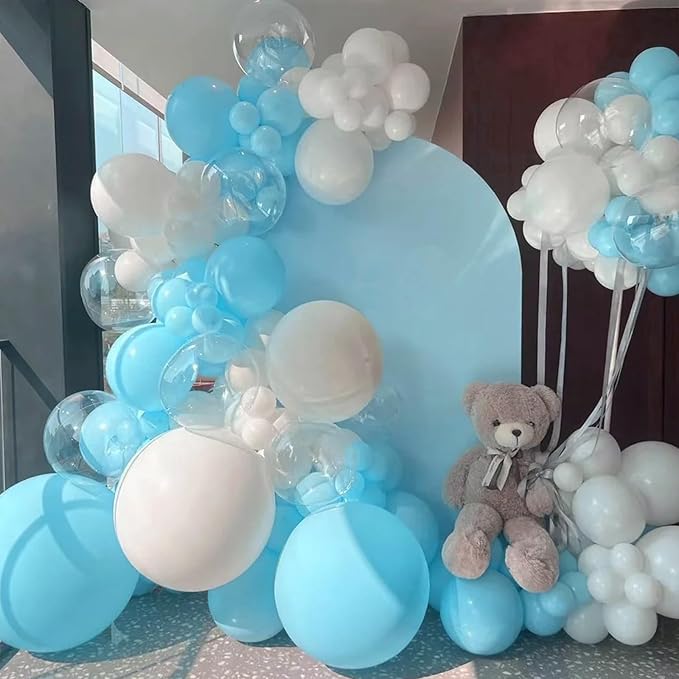 130pcs Pale Aqua Balloons Different Sizes 18" 12" 10" 5" Aqua Blue Latex Balloon Garland Arch Kit for Birthday Baby Shower Graduation Wedding Gender Reveal Anniversary Party Decorations-HomvellaHome