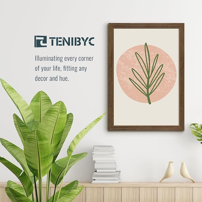 13x19 Picture Frame 3 Pack - Brown Woodgrain, Wood Photo Frame, HD Tempered Glass, Wall Gallery Poster Frame-HomvellaHome