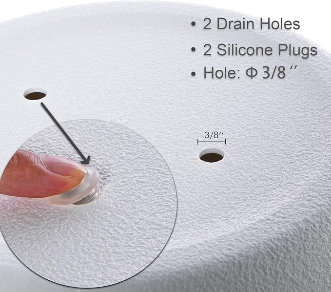 12 Inch 2 Pack Large Hanging Planters for Indoor Outdoor Plants, Plastic Hanging Basket Pots for House Plants Flowers, White-HomvellaHome