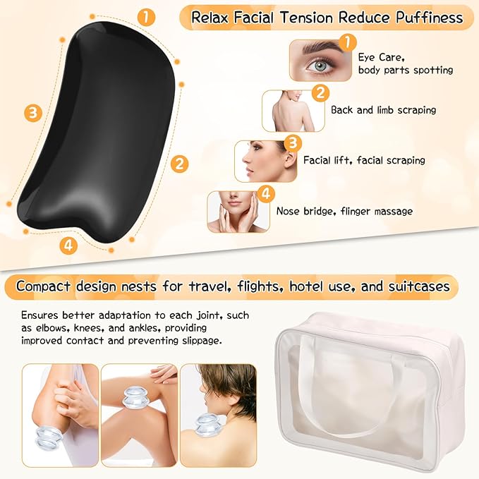 16 Pcs Silicone Cupping Therapy Sets 4 Sizes Professional Massage Cupping Cups Chinese Massage Therapy for Studio Household Joint Muscle Nerve Pain Body Sculpt Cup for Cellulite Reduction-HomvellaHome