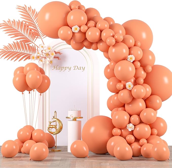 130pcs Peach Balloons Different Sizes 18" 12" 10" 5" Pastel Orange Latex Balloon Garland Arch Kit for Birthday Baby Shower Graduation Wedding Gender Reveal Anniversary Party Decorations-HomvellaHome