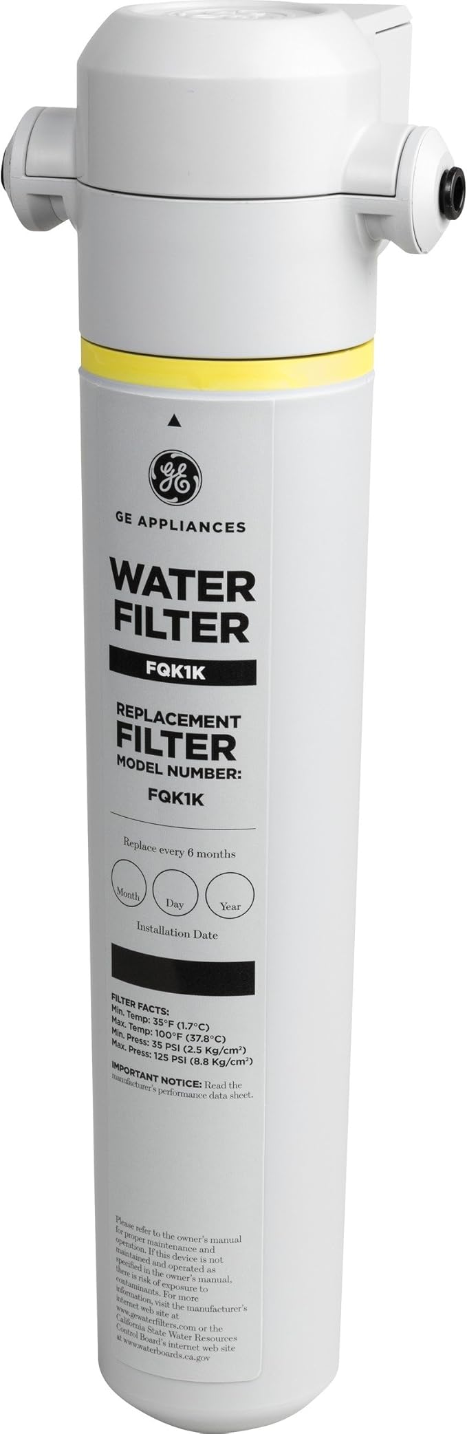GE Icemaker & Refrigerator System, Exterior Connection, Ice for Beverages, Reduce Chlorine Taste & Odor for Better Water, Replace Filter (FQK1K) Every 6 Months, GXRLQK-HomvellaHome