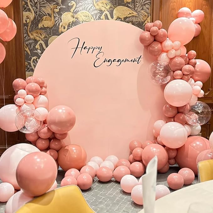 130pcs Retro Pink Balloons Different Sizes 18" 12" 10" 5" Blush Pink Latex Balloon Garland Arch Kit for Birthday Baby Shower Valentine's Day Wedding Anniversary Party Decorations-HomvellaHome