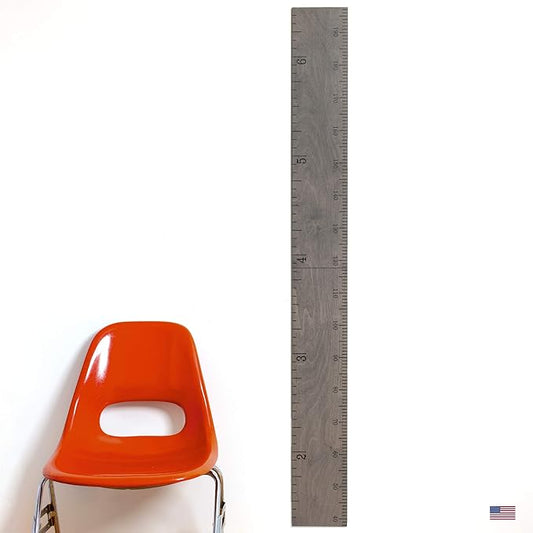 Growth Chart for Wall - Height Chart for Kids, Growth Chart for Kids, Measuring Board for Kids Height, Wooden Growth Chart for Wall, Height Measurement for Wall - Gray (63"x6.7")-HomvellaHome