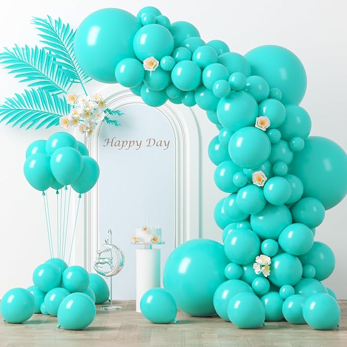 130pcs Teal Balloons Different Sizes 18" 12" 10" 5" Turquoise Blue Balloons for Boys Girls Baby Shower Wedding Anniversary Graduation Engagements Birthday Party Decorations-HomvellaHome