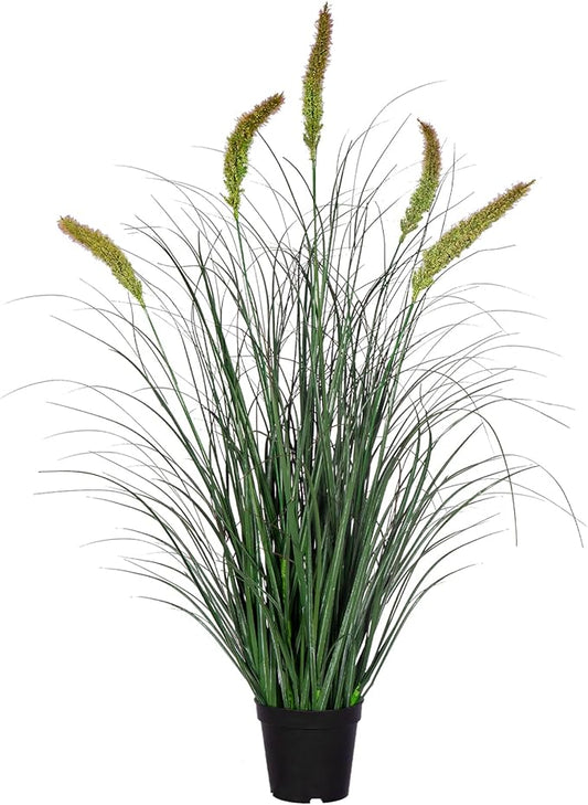 Green Onions Fake Plants,Artificial Plants Indoor, Fake Grass Decor Green Plant Fake Outdoor Flowers Fake Succulents,Artificial Tall Grass Plants with Pots House Decorative(36“ 1 Pack)-HomvellaHome