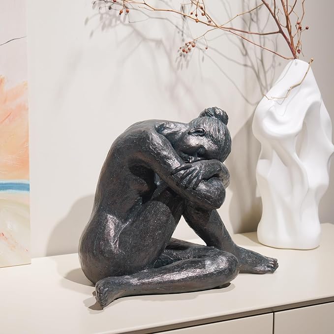 Guichifun Yoga Dancer Statue Home Decoration - Resin Sculpture Modern Creative Home Ballet Thinker Dancers Handicrafts Art Ware Home Décor Office Room Ornament Gifts 13.5 x 9.5 x 11.25 Inch-HomvellaHome