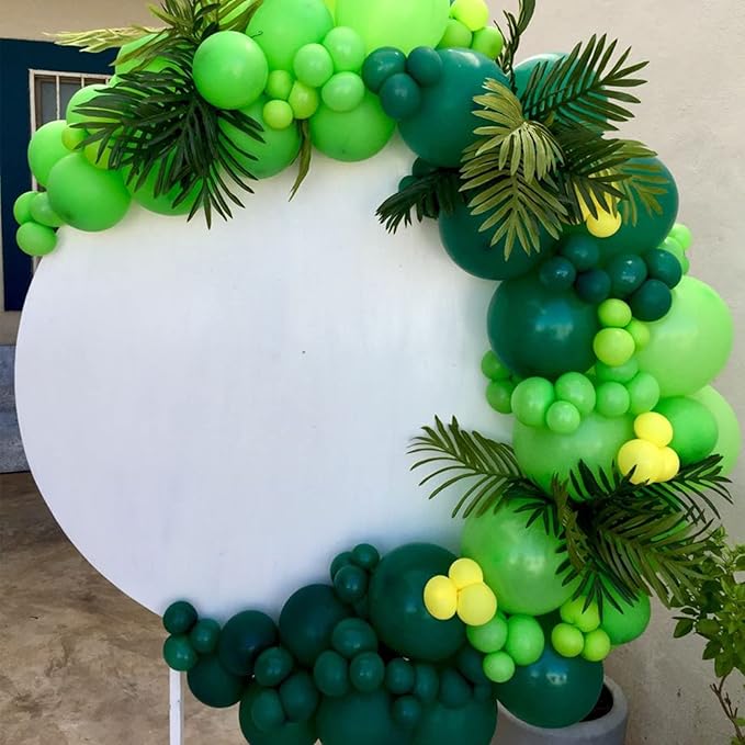 130pcs Green Balloons Different Sizes 18" 12" 10" 5" Party Latex Balloons for Birthday Dinosaur Baby Shower St. Patrick's Day Summer Jungle Forest Safari Party Decorations-HomvellaHome