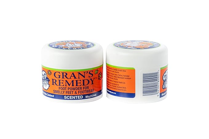 Gran's Remedy Scented Foot Powder - Effective Odor Eliminator & Moisture Absorbing Shoe Deodorizer for Shoes and Feet - Travel Size Freshness - Citrus-HomvellaHome
