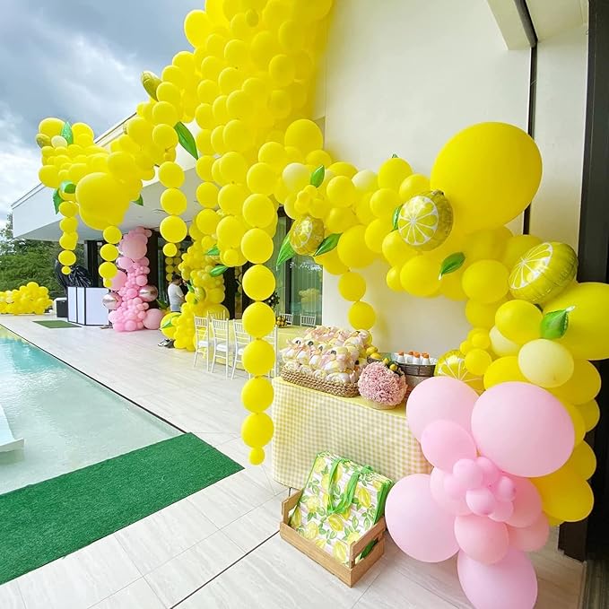 130pcs Yellow Balloons Different Sizes 18" 12" 10" 5" Party Latex Balloons for Boys Girls Birthday Baby Shower Gender Reveal Wedding Sunflower Party Decorations-HomvellaHome