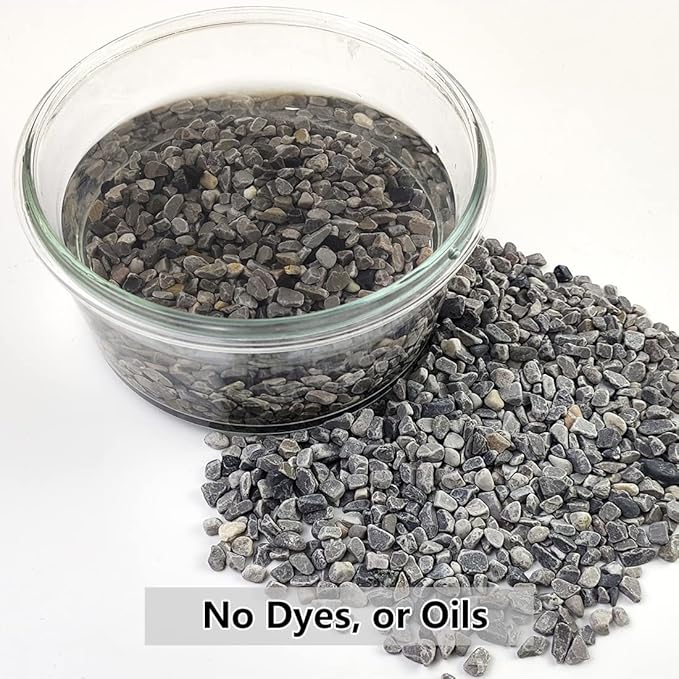 10LB Succulent and Cactus Gravel, 1/5 Inch Natural Decorative Polished Pebbles for Landscaping, Grey River Rocks for Plants, Vases, Aquariums, Terrarium and Outdoor Gardening-HomvellaHome