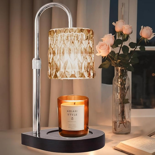 GEEZO Fragrance Candle Warmer Lamp，Electric Candle Warmer with Timer & Dimmer，Mom Christmas Birthday Gifts for Women, House Warming Gifts New Home Bedroom Decor-HomvellaHome