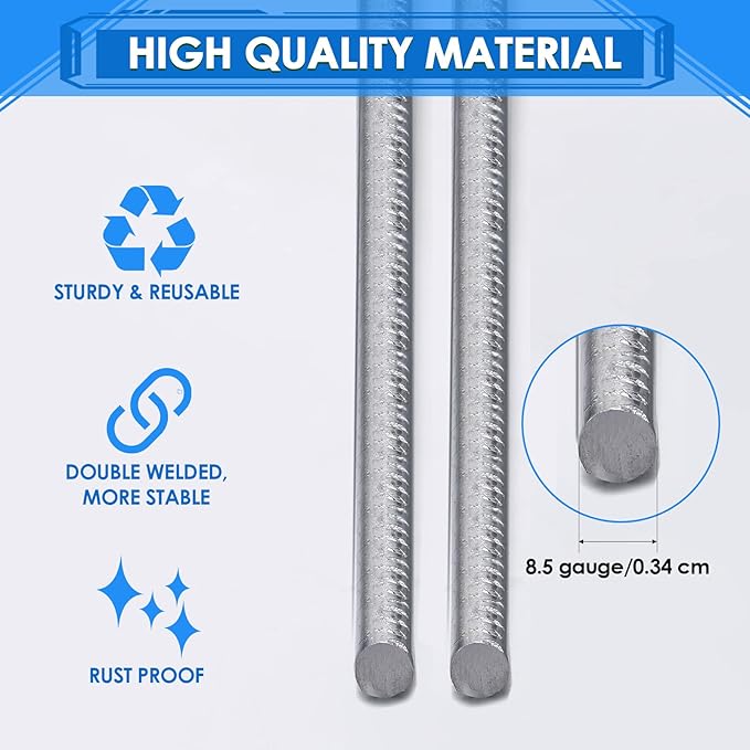 100 Pcs H Stakes for Yard Signs 30'' x 10'' Metal Heavy Duty H Frame Wire Stakes Weatherproof Metal Holder for 4mm 5mm Corrugated Signs Advertising Board Guidepost Yard Halloween Decor-HomvellaHome