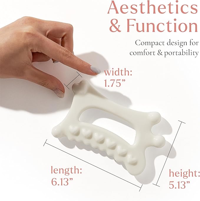 Gua Sha Jelloskin Lymphatic Massage Tool | Ceramic GuaSha for Face & Body Massage Tool | Patented Design for Lymphatic Drainage, Face Lift & Muscle Relief Body Massager-HomvellaHome