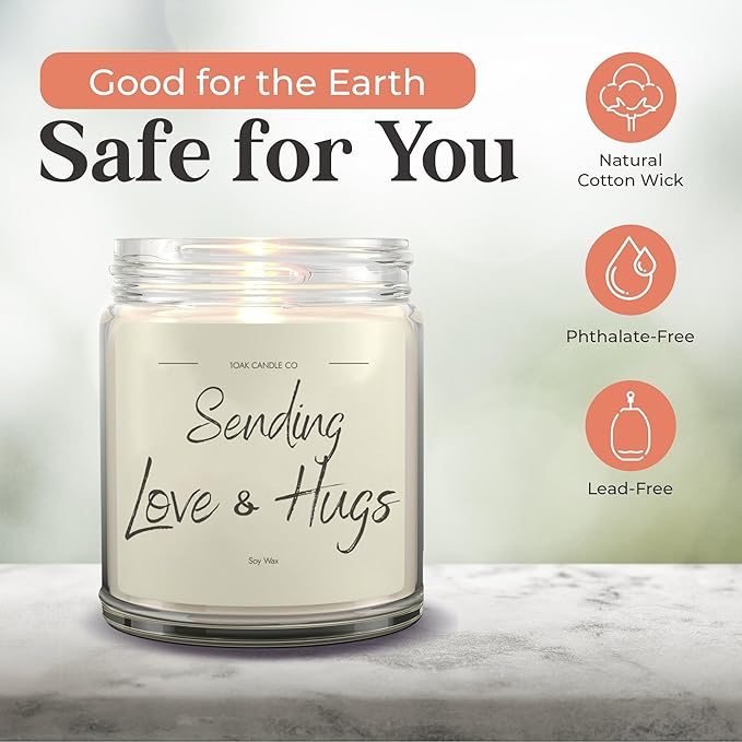 1OAK Vanilla Soy Candles - Big Hug Candle - Grief Gifts - Thinking of You Gifts for Women - Sympathy Gift - Condolence Gift - Sympathy Candle - Cheer Up-HomvellaHome