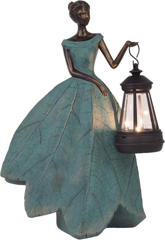 Guichifun Fairy Statues Solar Outdoor Lights - Resin Garden Figurines Decorations for Patio Yard Lawn Decor Housewarming Gardening Gifts for Women Mom 7.4 x 5.3 x 12 Inch-HomvellaHome