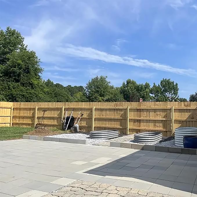 2 Pack 6x3x1FT Galvanized Raised Garden Bed Kit Oval Metal Ground Planter Box Outdoor Bottomless Planter Raised Beds for Vegetables Flowers Herbs Fruits, Gray-HomvellaHome