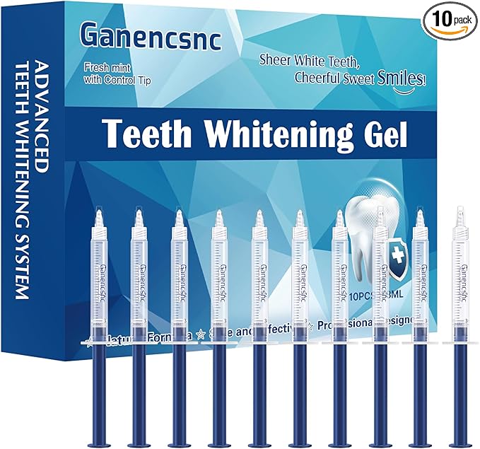 10-Pack Teeth Whitening Gel Refills - Gentle 35% Carbamide Peroxide Formula - Compatible with Teeth whitening Kit,No Sensitive Teeth Whitener-HomvellaHome