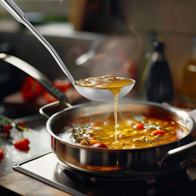 14-15" Wok Spatula and Ladle,2 PCS Wok Tools Set,304 Stainlss Steel Cooking Utensils,Matte Wok Accessories,Solid Wok Utensils-HomvellaHome