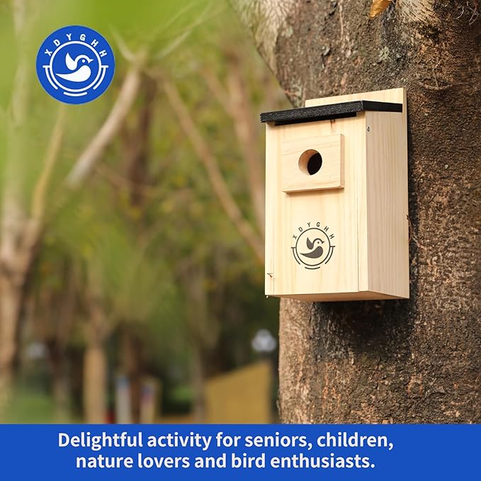 2 Pack Bird Houses for Outside,Bird House kit,Hummingbird House,Blue Bird House Outdoor Wren Swallow Finch-HomvellaHome