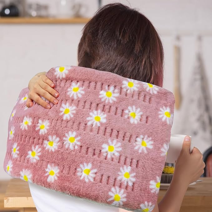 GOQOTOMO Flower Heating Pad for Back Pain Relief- 12" x 24"12 Heat Levels, 8 Timers Stay on, Machine Washable -F1224-HomvellaHome