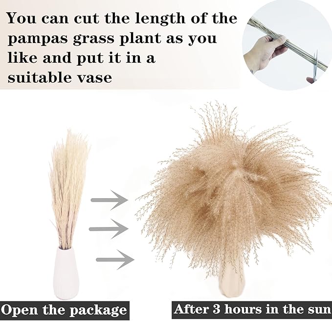 123 PCS Dried Flower Bouquet – Pampas Grass, Floral Decor for Home, Wedding, and Boho Style | Perfect for Vases, Fall, Spring, Summer, and Winter Arrangements-HomvellaHome