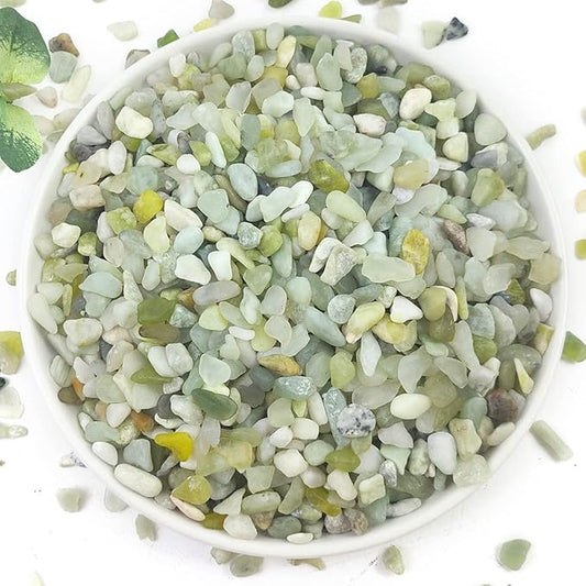 10LB Succulent and Cactus Pebbles, 1/5 Inch Jade Natural Decorative Polished Stones, River Rocks for Plants, Vases and Outdoor Gardening,Green-HomvellaHome