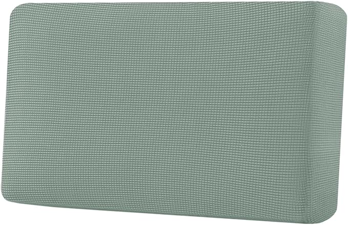 H.VERSAILTEX Super Stretch Individual Seat Cushion Covers Sofa Covers Couch Cushion Covers Slipcover Sets Thick Jacquard Textured Twill Fabric (1 Piece Loveseat Cushion Cover, Sage)-HomvellaHome