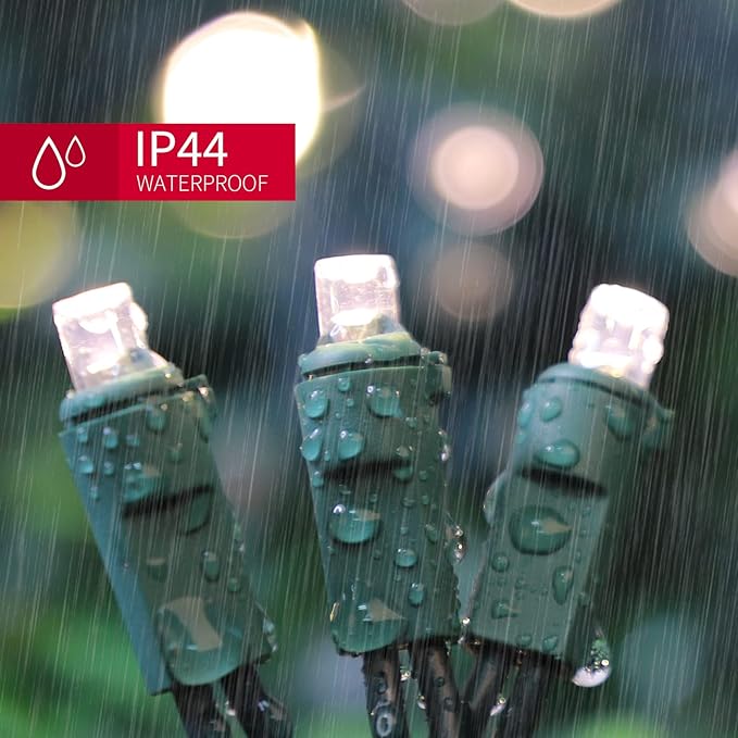 100 Count Warm White - String Lights - 21.6FT LED Christmas Lights, Mini led Lights for Indoor Outdoor Home Holiday Party Wedding Independence Day Decoration-HomvellaHome