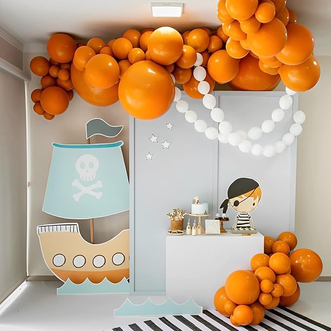 130pcs Orange Balloons Different Sizes 18" 12" 10" 5" Orange Matte Latex Balloons for Boys Girls Birthday Baby Shower Gender Reveal Wedding Gender Reveal Autumn Party Decorations-HomvellaHome