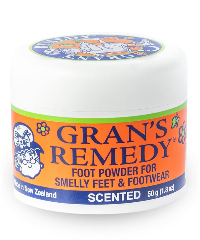 Gran's Remedy Scented Foot Powder - Effective Odor Eliminator & Moisture Absorbing Shoe Deodorizer for Shoes and Feet - Travel Size Freshness - Citrus-HomvellaHome